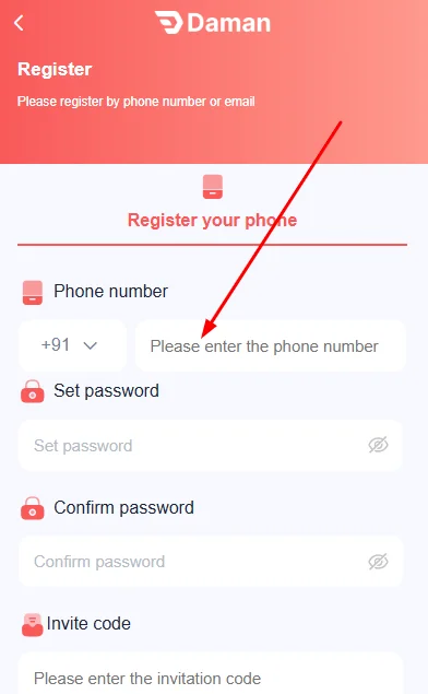  Enter your active mobile number